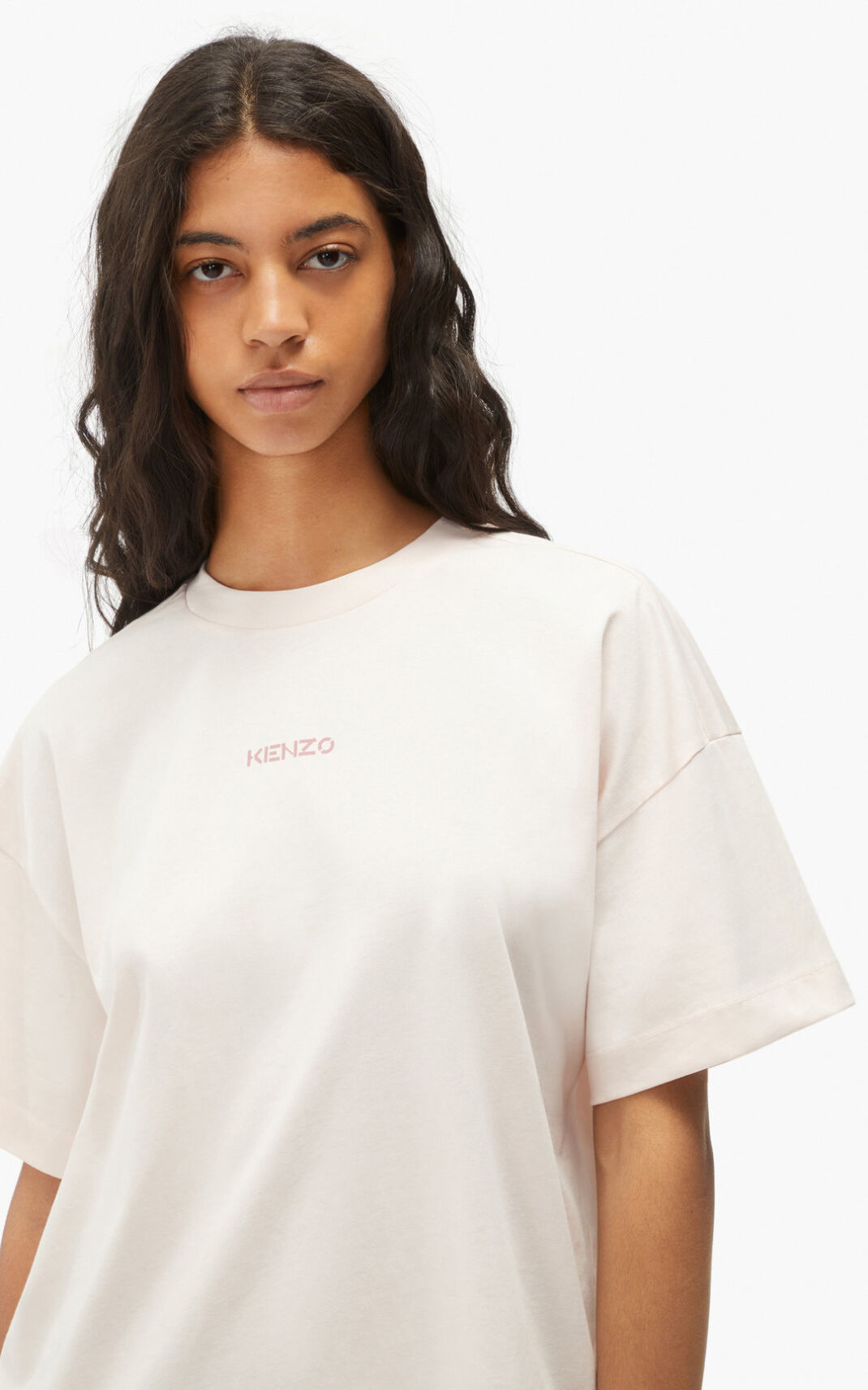 Kenzo Logo boxy T-shirts Dame - Lyserød DK-096088